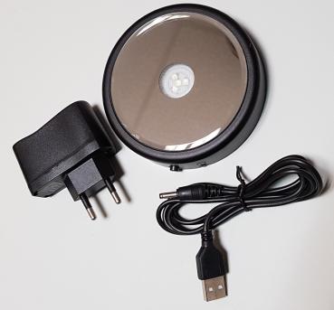 Glasobjekt Qualle rot mit LED Licht