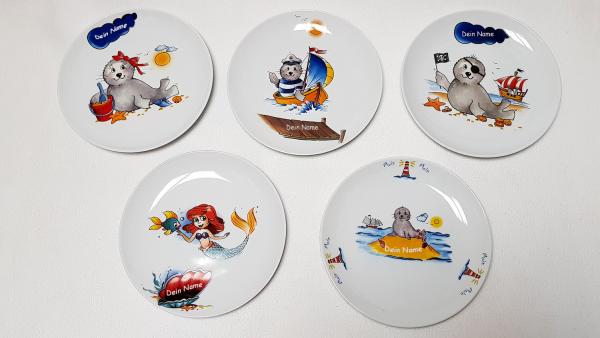 Gravurteller aus Porzellan für Kinder